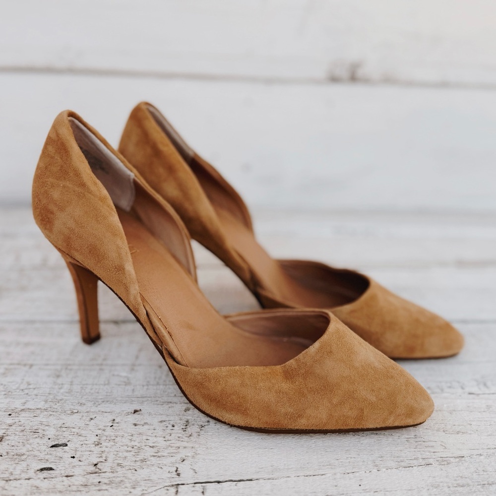 Nine West Tan Suede Heels Classic Stiletto Pumps